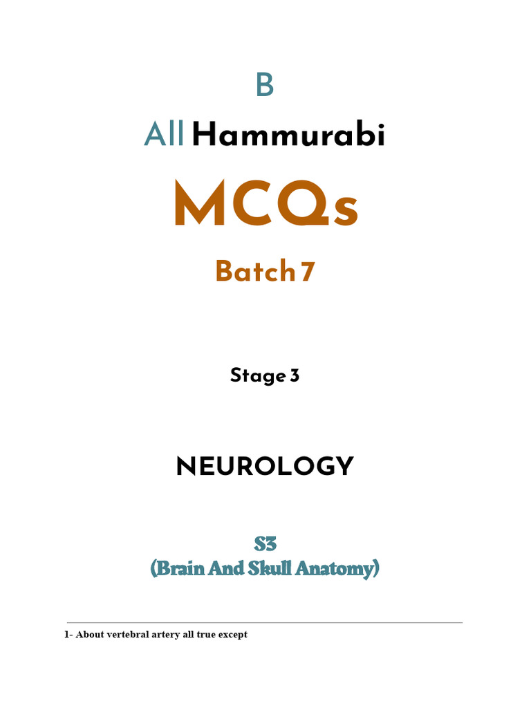 Neuro S3 | PDF | Human Head And Neck | Human Anatomy
