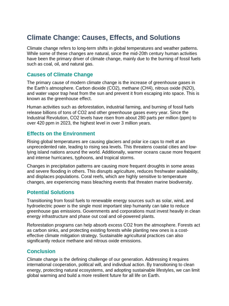01-climate-change-essay-pdf-climate-change-greenhouse-gas