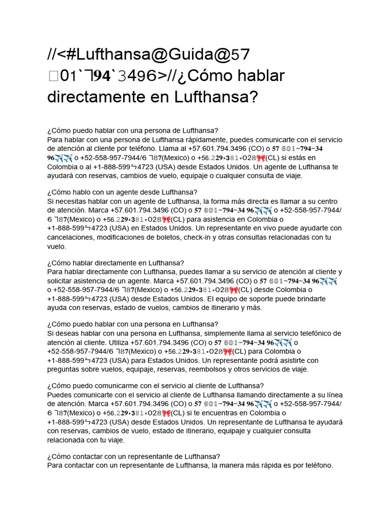 Lufthansa 694 | PDF