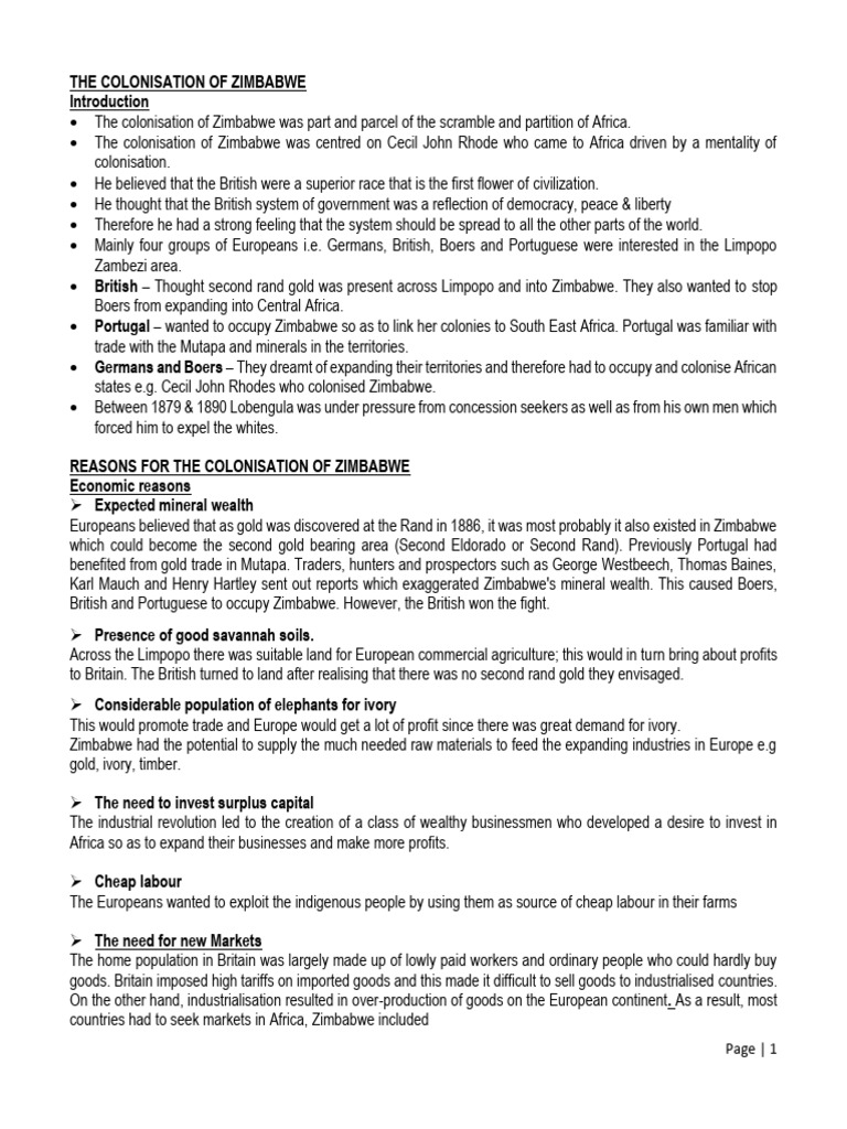 History Form 2 Notes | PDF