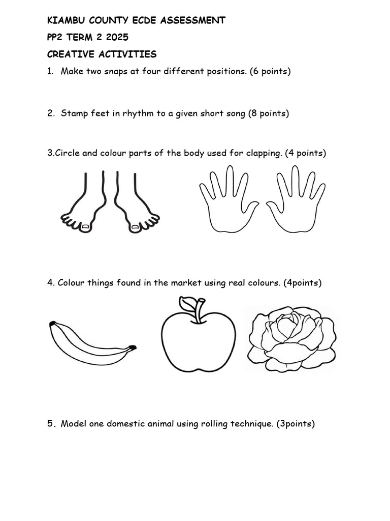 Pp2 Creative Activities Assessment - Term Two 2025 | PDF
