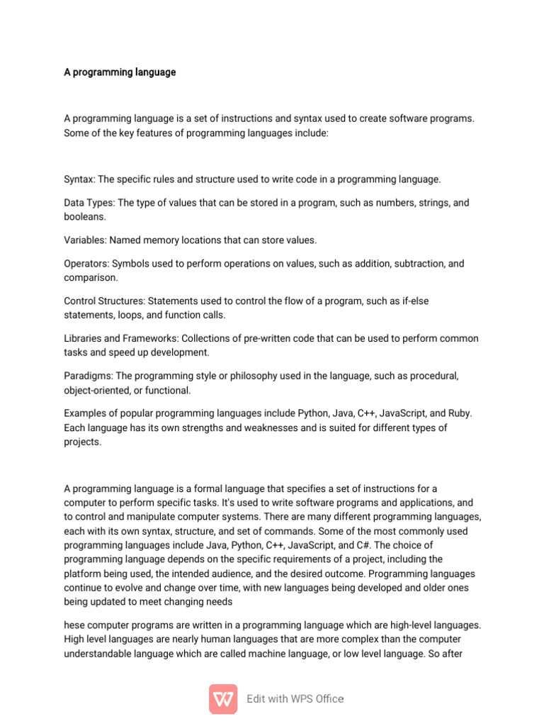 A Programming L-WPS Office | PDF | Object Oriented Programming ...