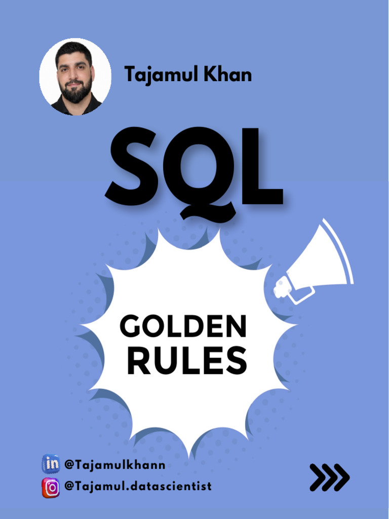 SQL Golden Rules | PDF | Computing | Data Management Software