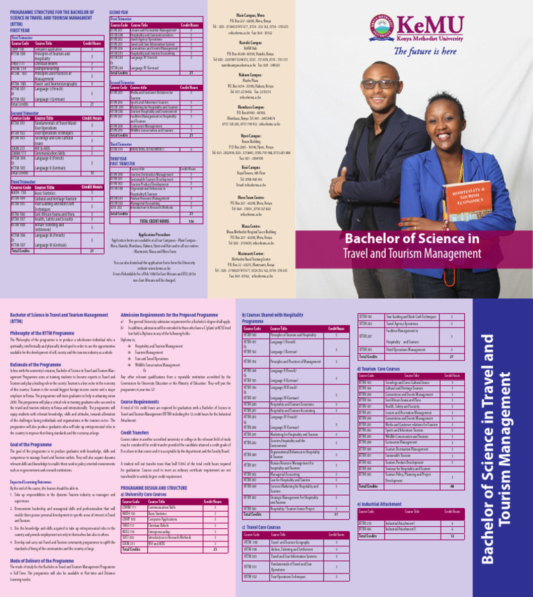 Bachelor of Science in Travel & Tourism Management | PDF | Tourism ...