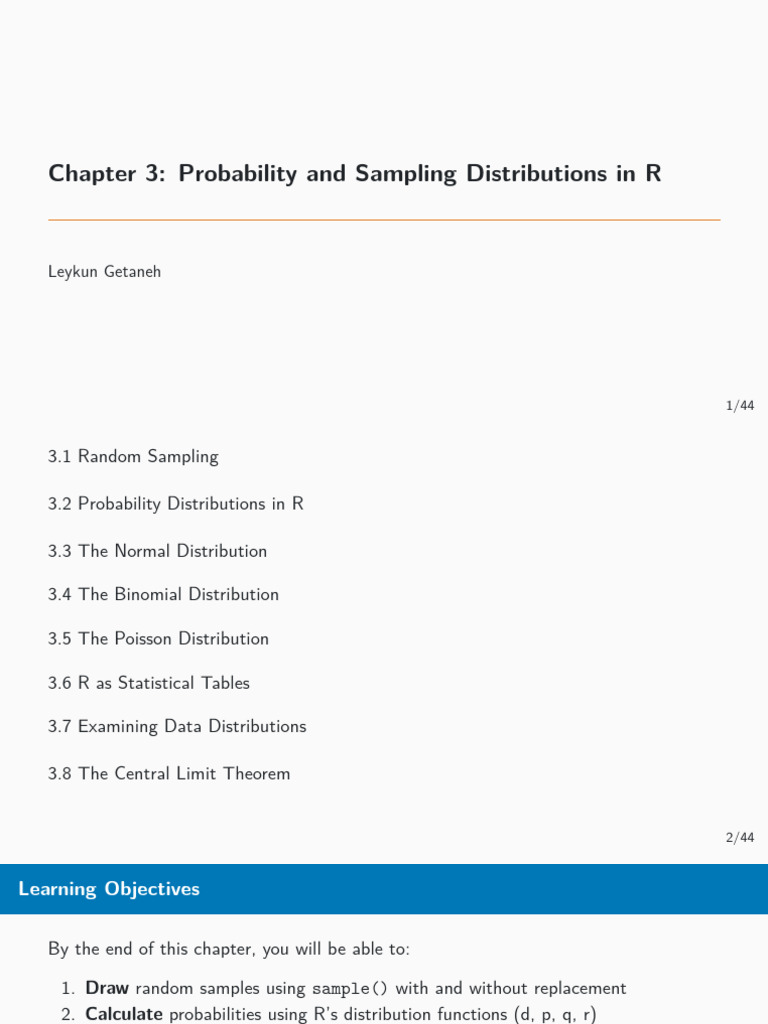 CH 3 | PDF | Probability Distribution | Normal Distribution