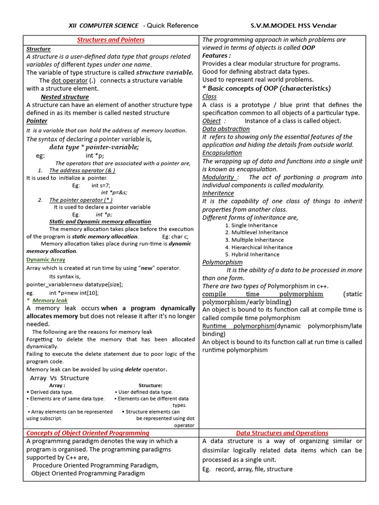 CS2-Quick-Reference26-1 | PDF | Html Element | Hyperlink