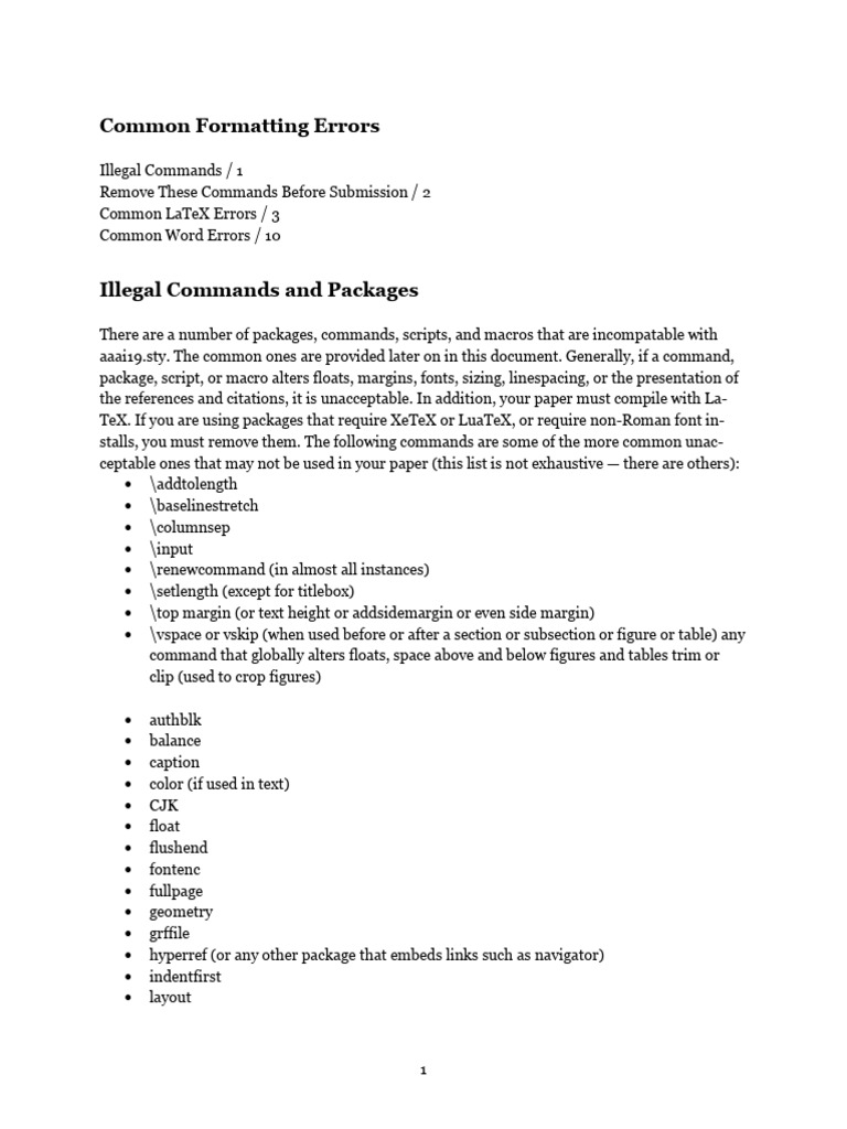 Common Formatting Errors | PDF | Text | Typography