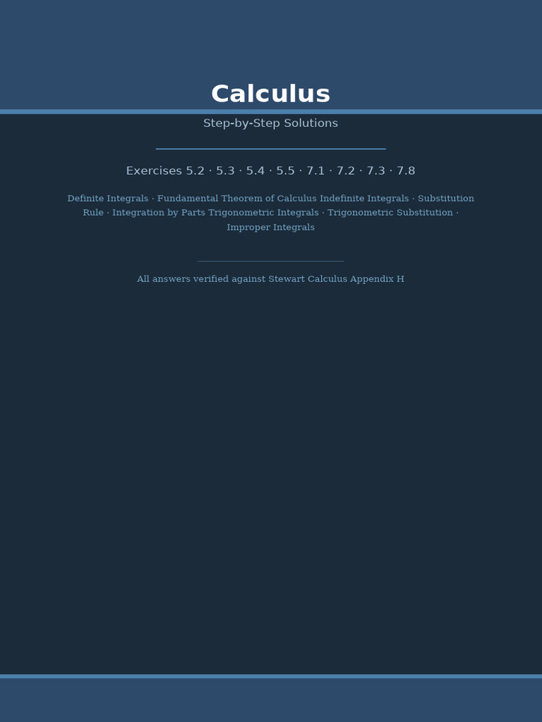 Calculus Solutions v3 | PDF | Integral | Area