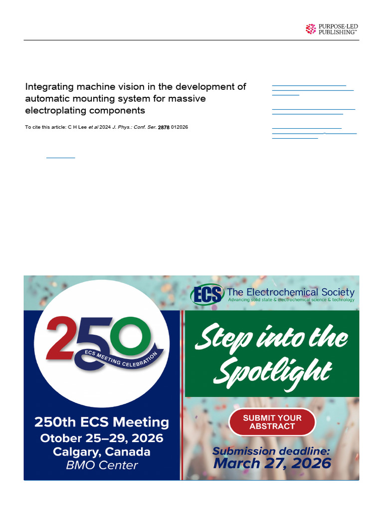 Integrating Machine Vision in the Development of Automatic Mounting ...