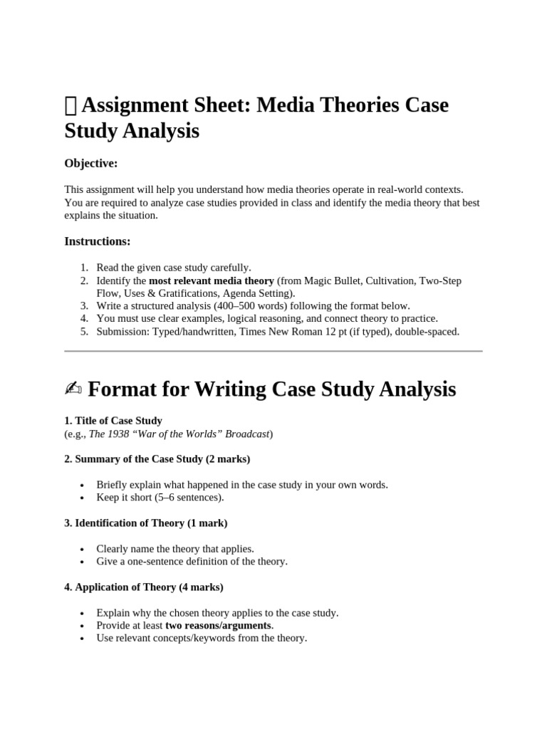 Media Studies - Assignment Sheet & Rubrics | PDF | Theory | Critical ...