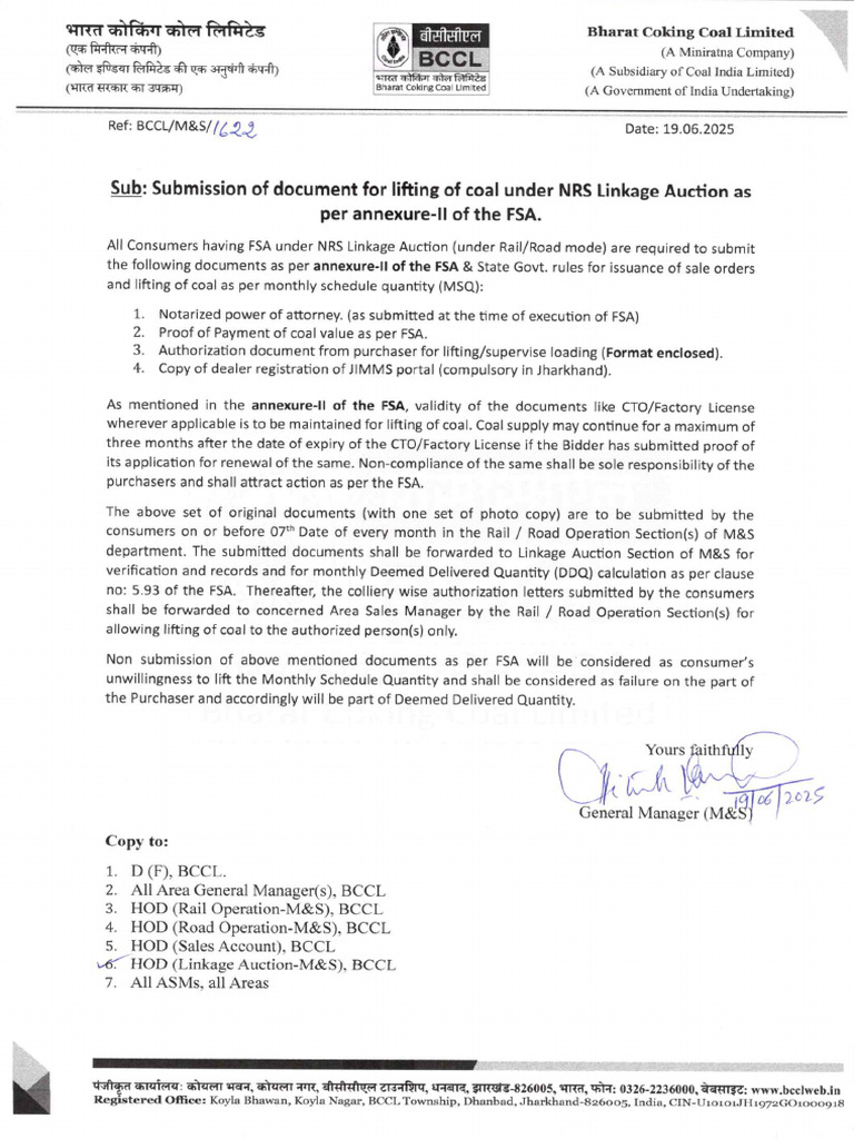 Submission of Documents Under NRS Linkage | PDF