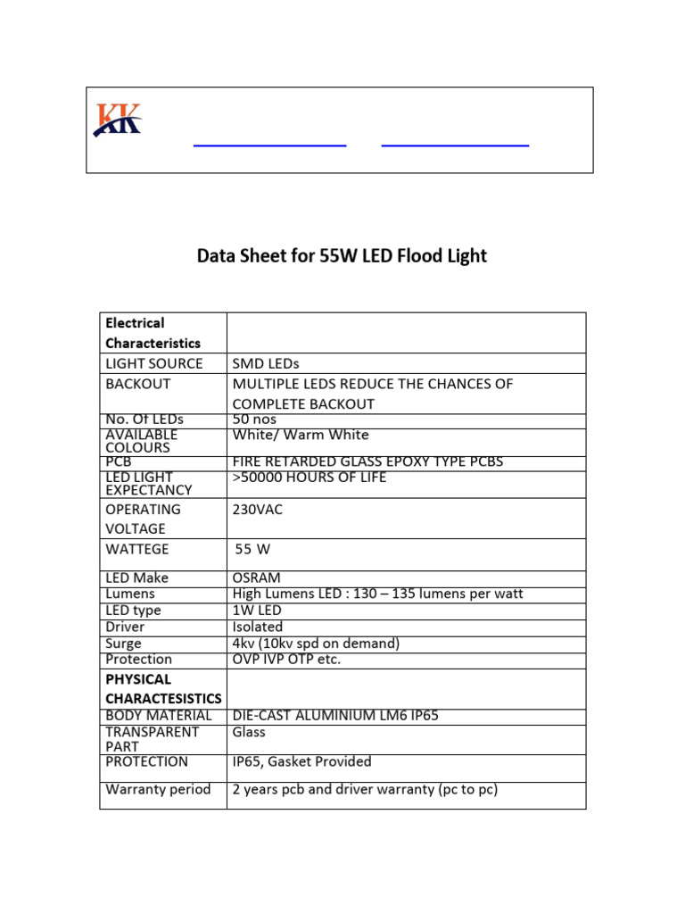 55W_LED_Flood_Light_Data_Sheet.pdf | PDF