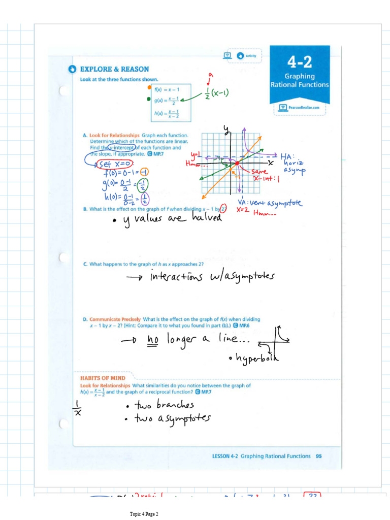 Alg 2 Lesson 4.2 Student Companion A | PDF