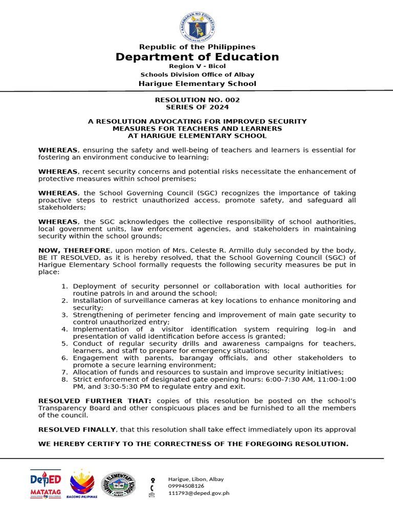 f.i.2- b. Sgc Resolution on the Recommendation | PDF | Securities