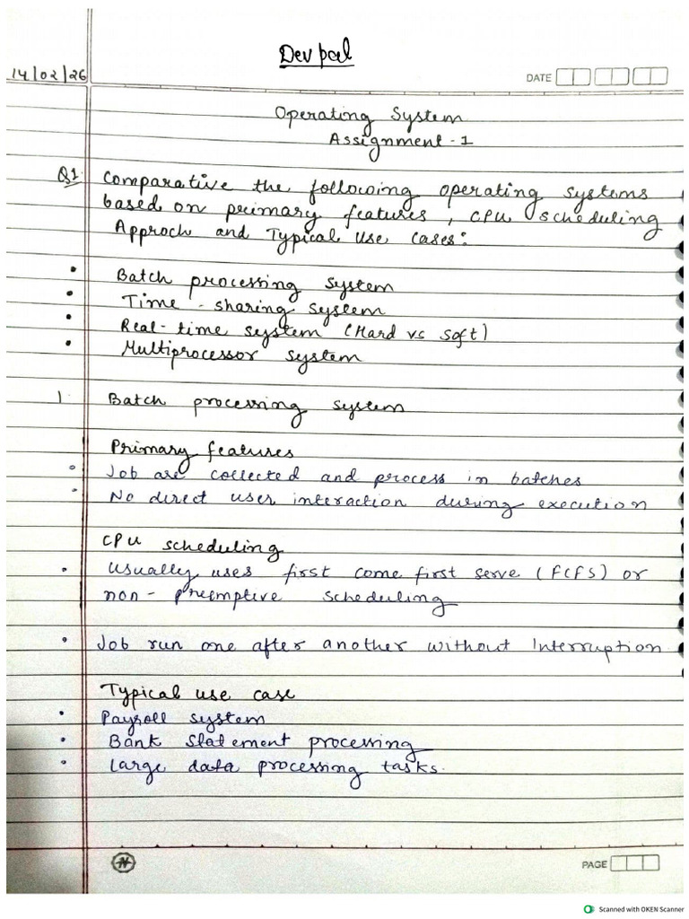 DEV PAL OS Assignment - 1 | PDF
