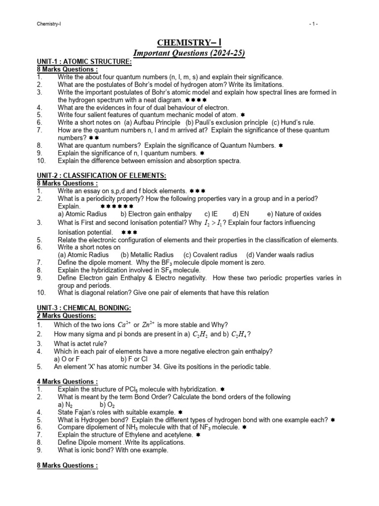 CHE-1 | PDF