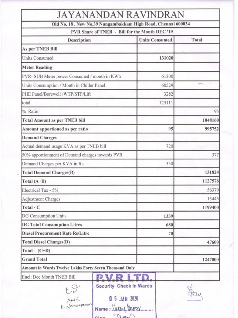 EB BILL DEC | PDF