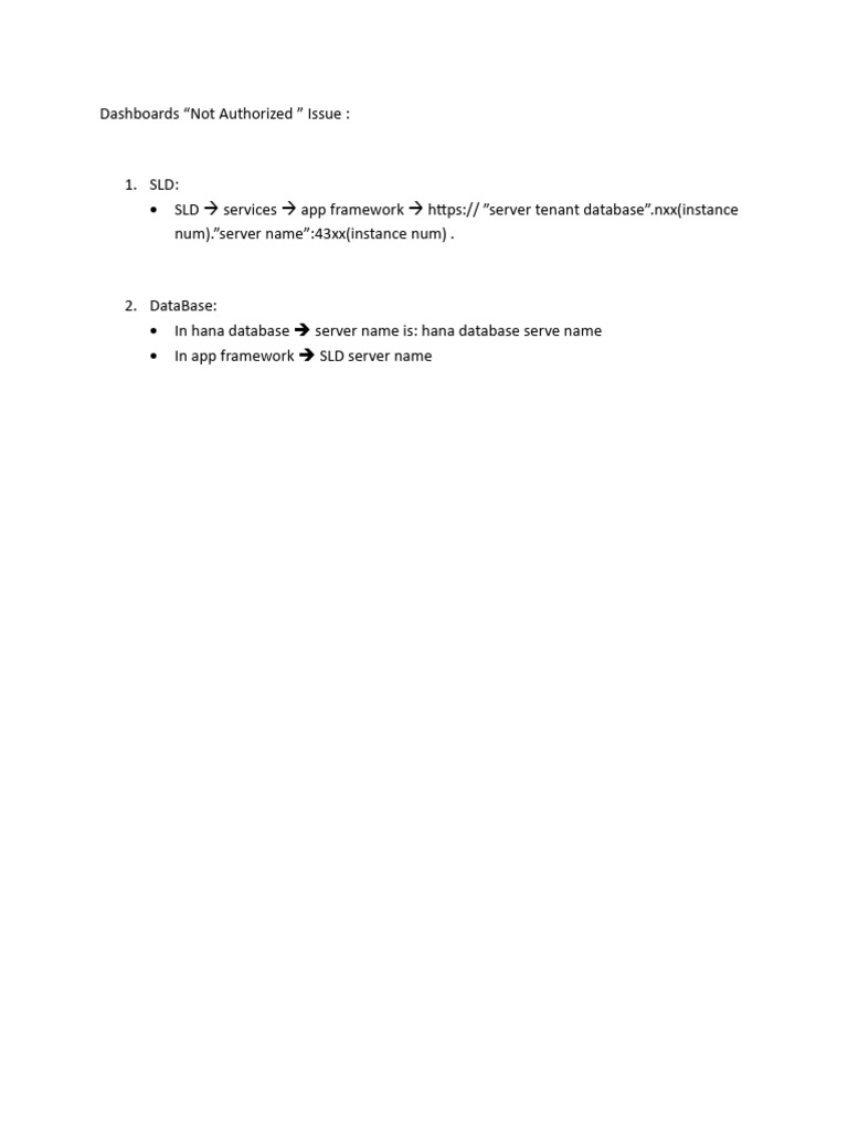 Dashboards Not Authorized | PDF