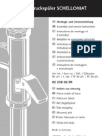 SCHELL WC-Druckspüler SCHELLOMAT: Montage-Und Serviceanleitung