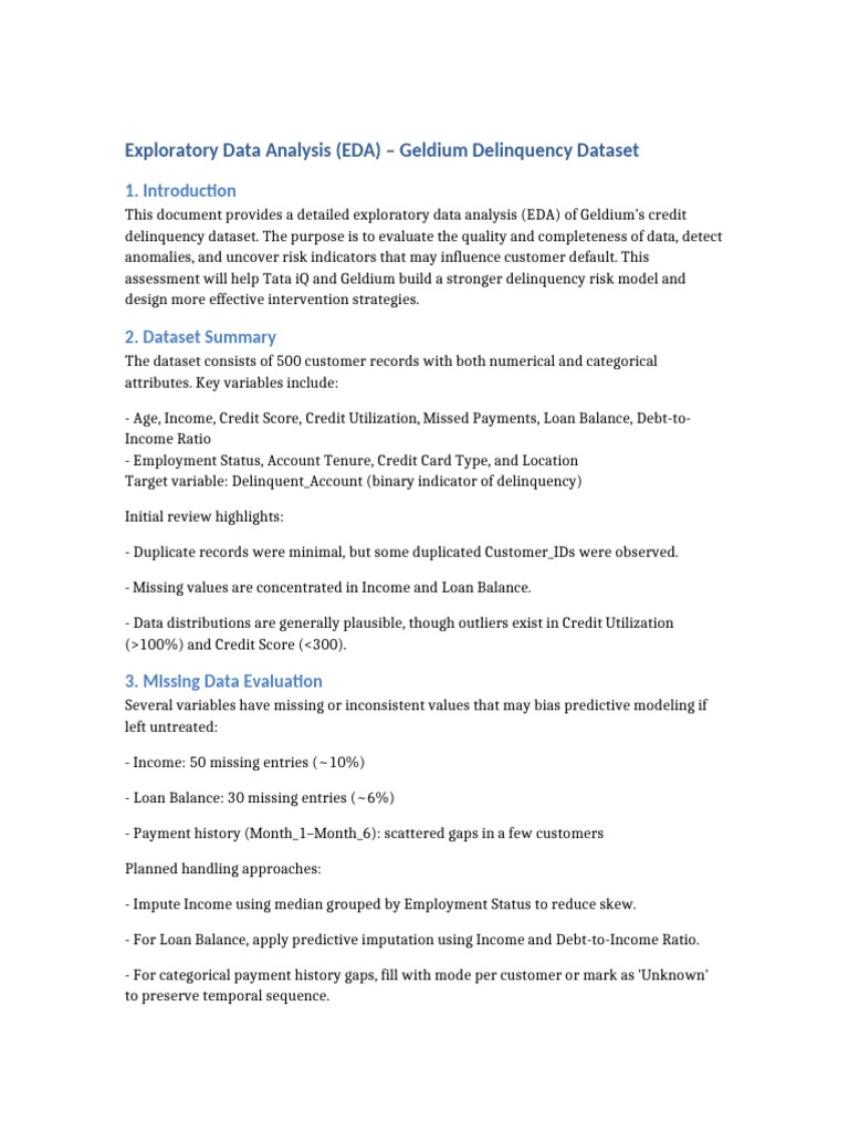 Enhanced EDA Summary Report Full | PDF | Data Analysis | Credit Score