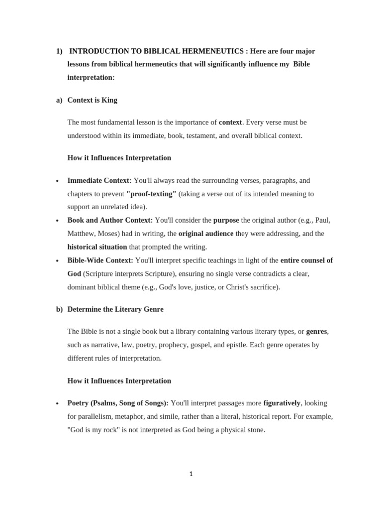 Hermeneutics Rodah | PDF | Bible | Jesus