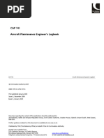 CAP 741 Aircraft Maintenance Logbook | PDF | Aviation
