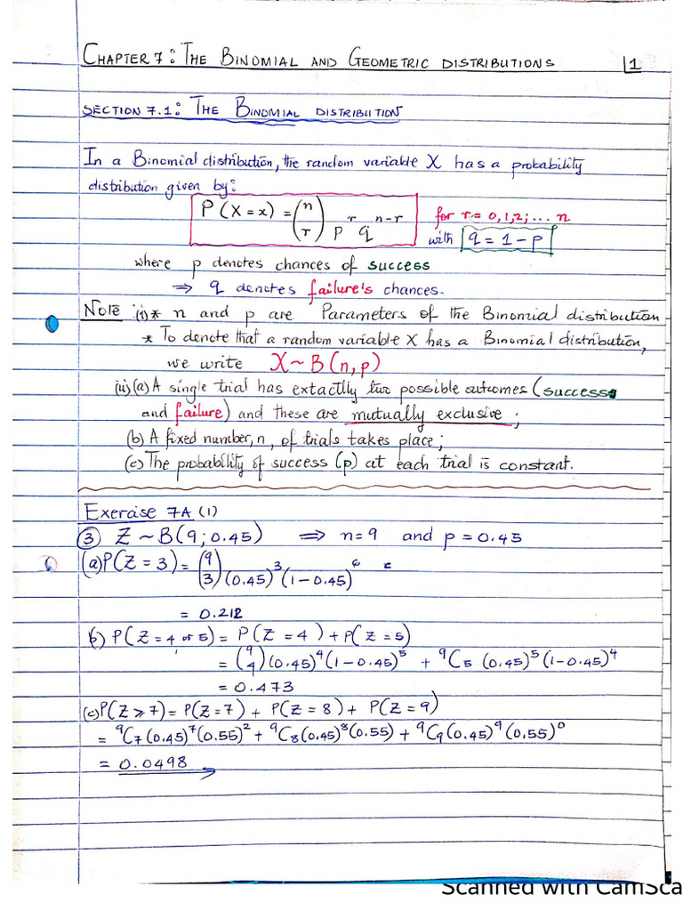 Chapter 7 - BINOMIAL & GEOMETRIC DISTRIBUTIONS-2 | PDF