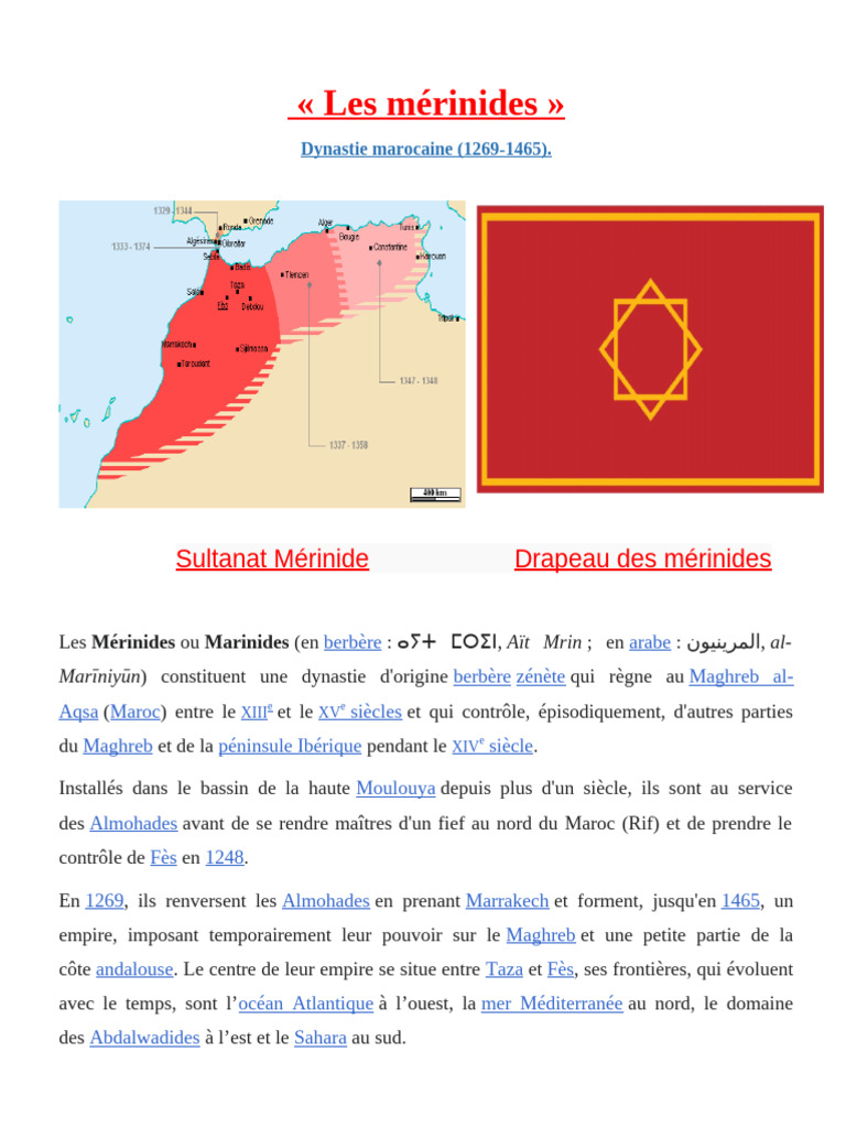Les Mérinides | PDF | le Maghreb | Afrique du Nord