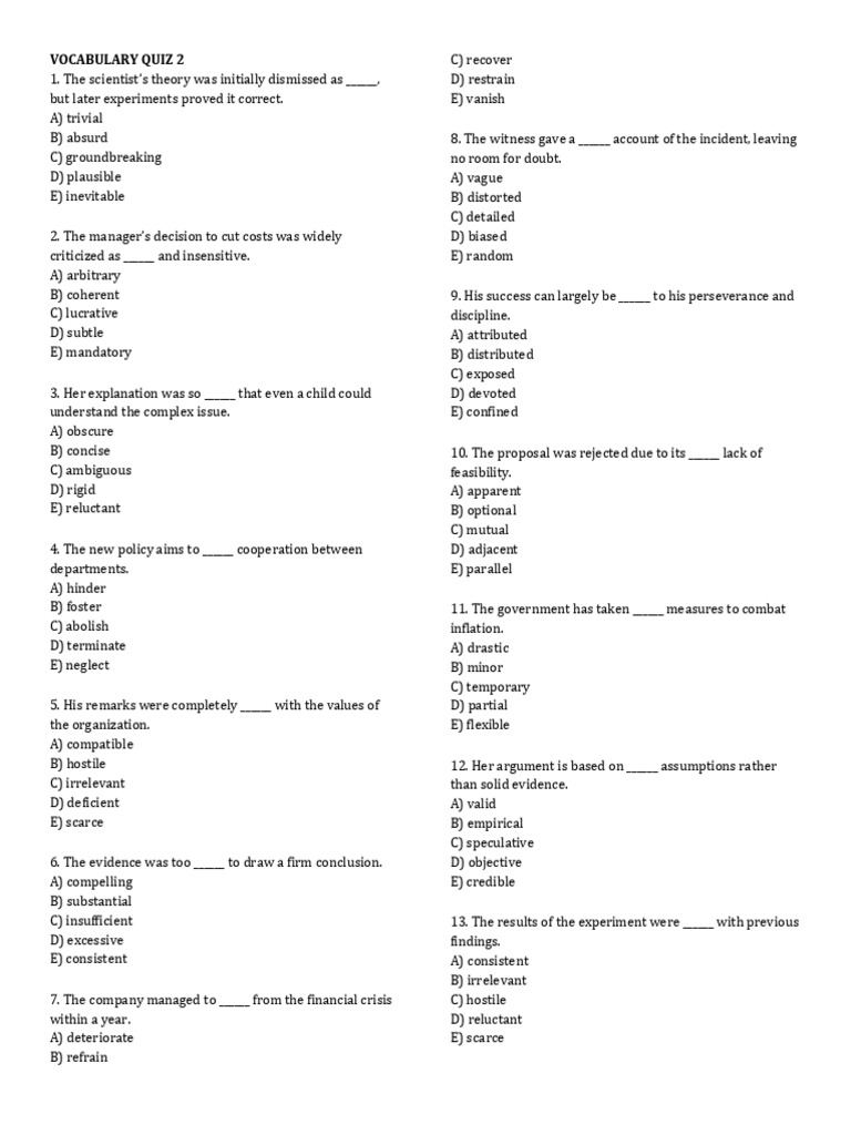Vocab Quiz 2 - 260225 - 081017 | PDF