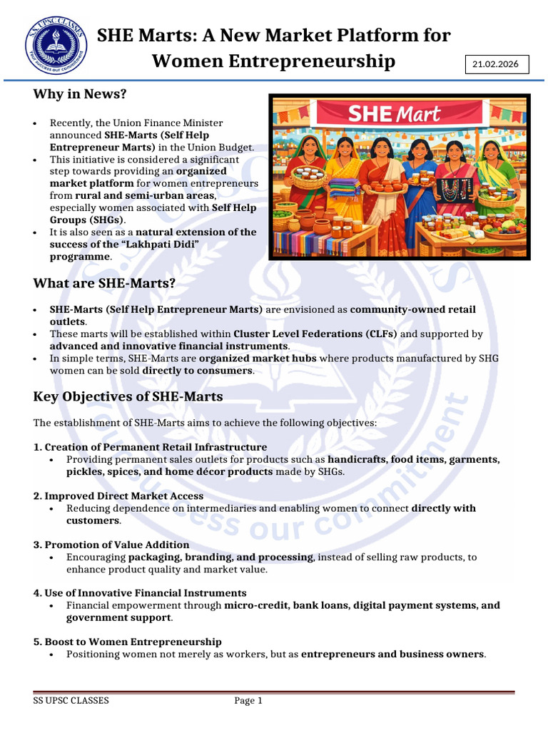 SHE Marts | PDF | Entrepreneurship | Economies