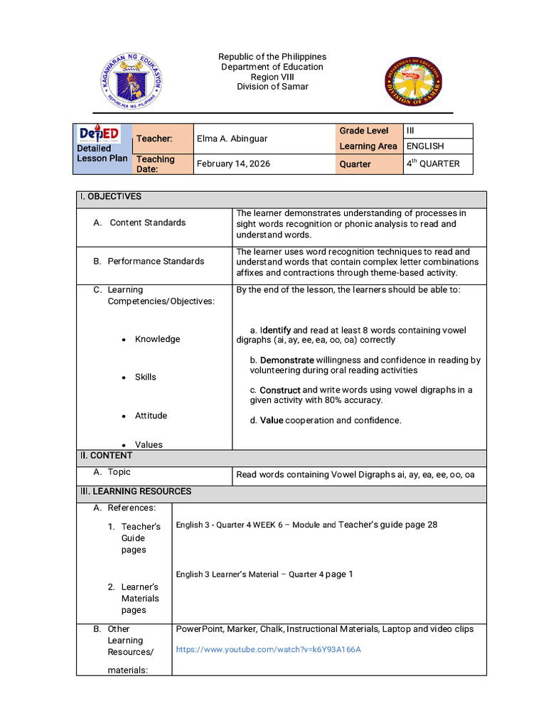 Lesson Plan For DemoEnglish3 085526 | PDF | Learning | Human Communication