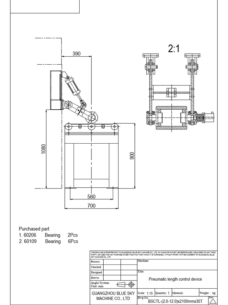 Pneumatic Length Control Device | PDF