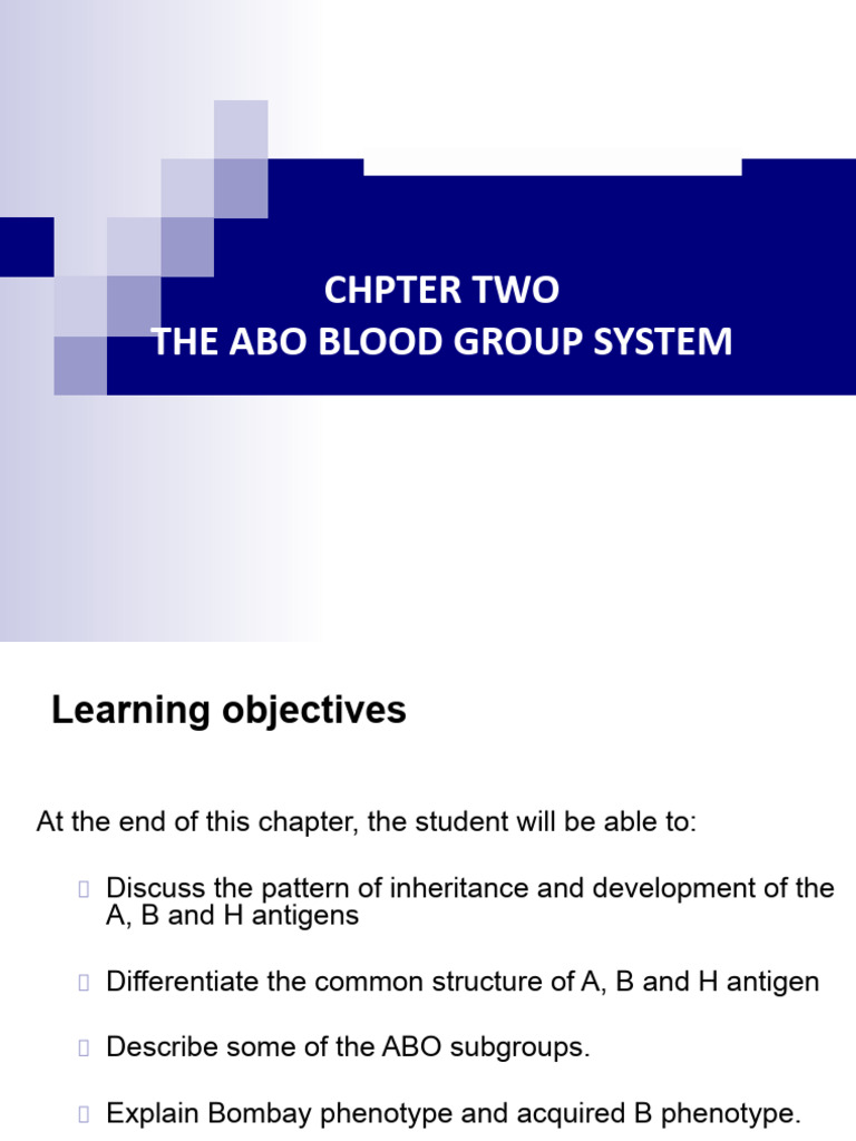 2. The ABO Blood Group System.pptx | PDF | Blood | Hematology