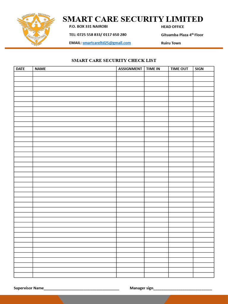 Check List | PDF