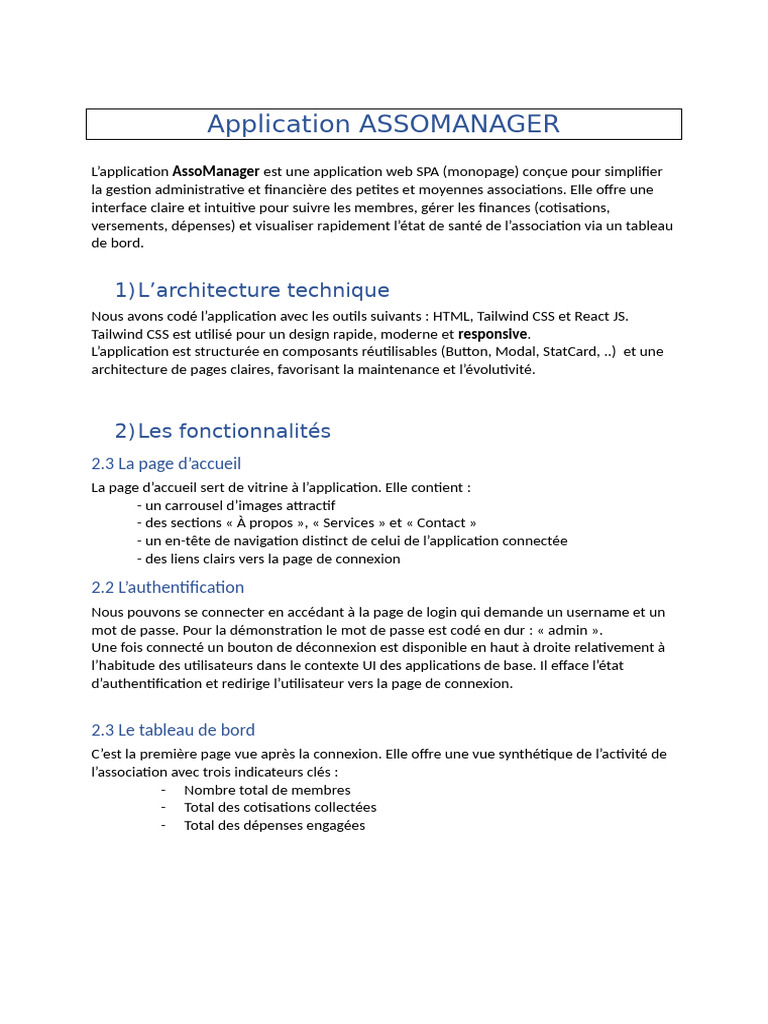 Ihm - Application Assomanager - Mil | PDF | Application | Logiciel