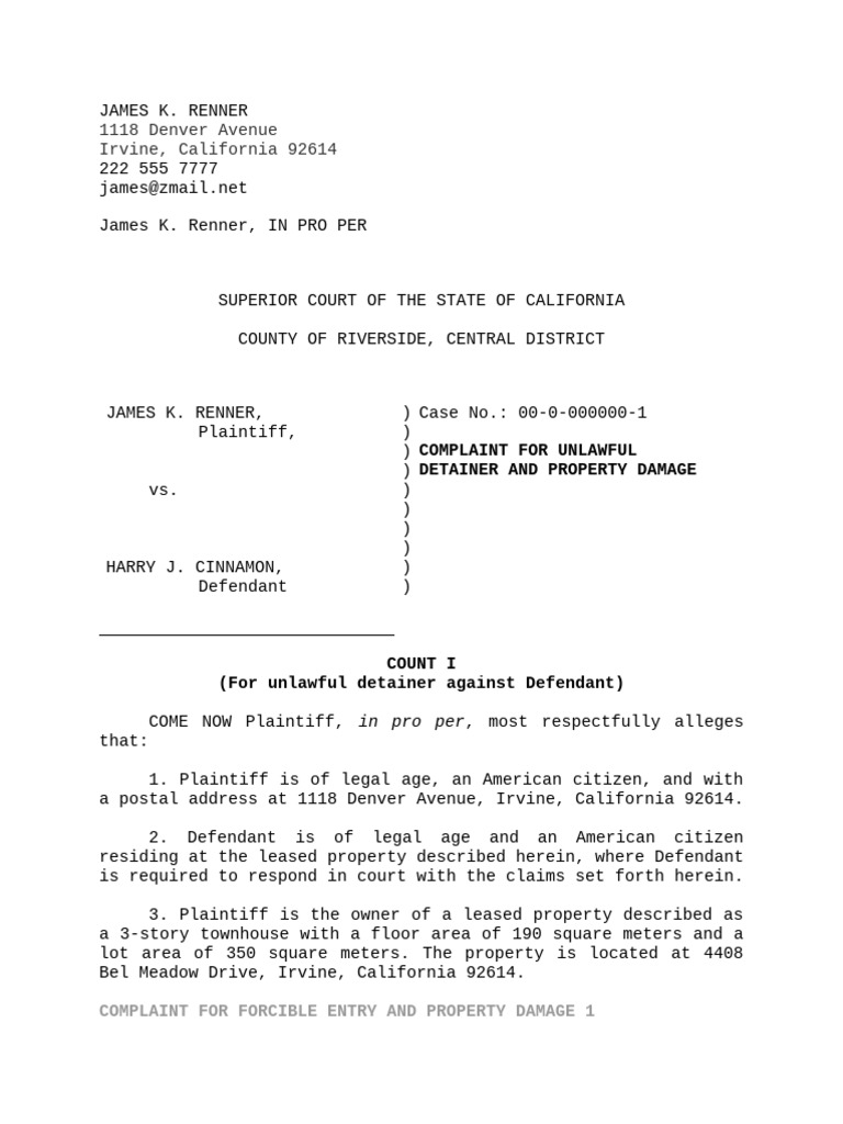 pleading paper format template | PDF | Complaint | Lawsuit