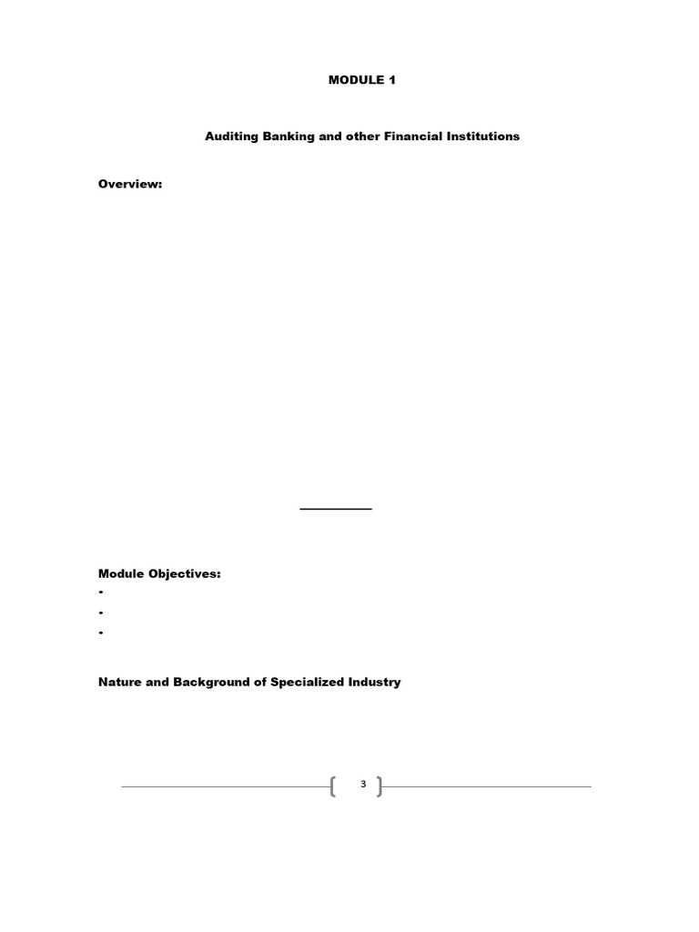 Auditing - Module 1 To 3 | PDF | Banks | Outsourcing