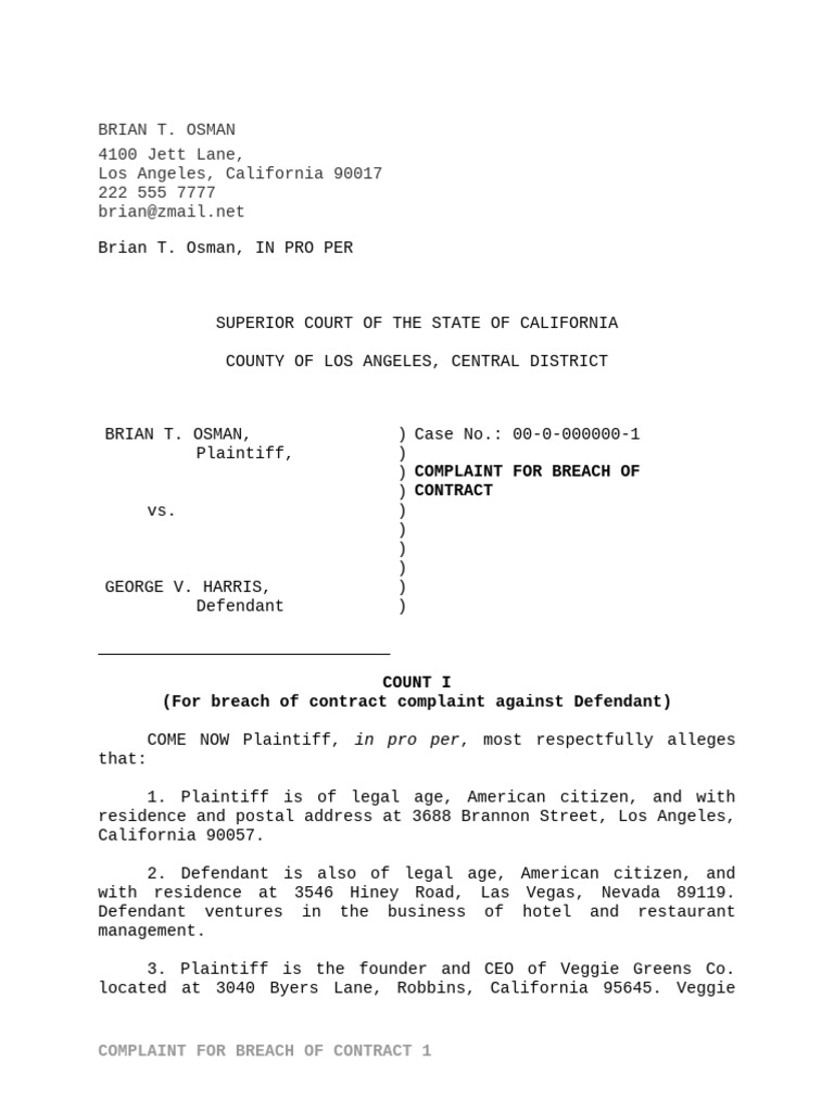 pleading paper format template | PDF | Lawsuit | Damages