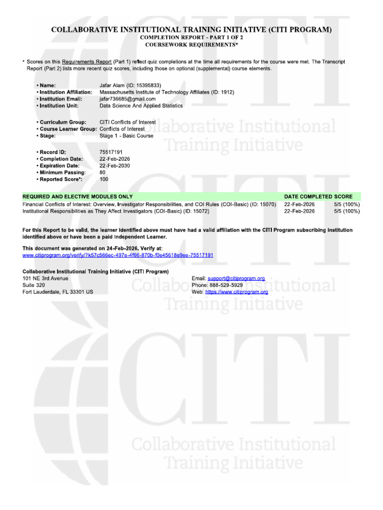 Citi Data | PDF