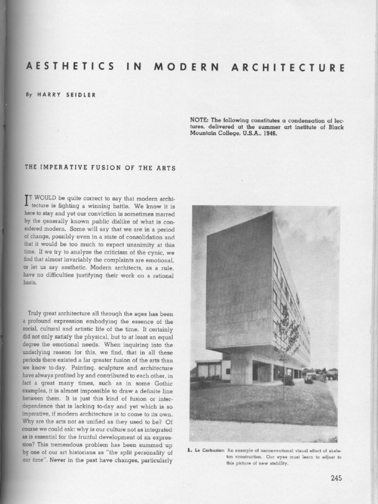 Aesthetics in Modern Architecture | PDF