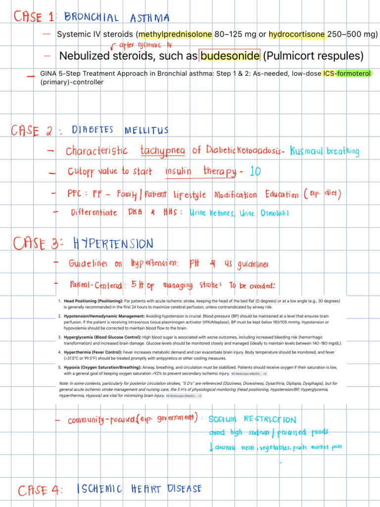 Fcm Cases Pfc Matrix Notes | PDF | Asthma | Diabetes