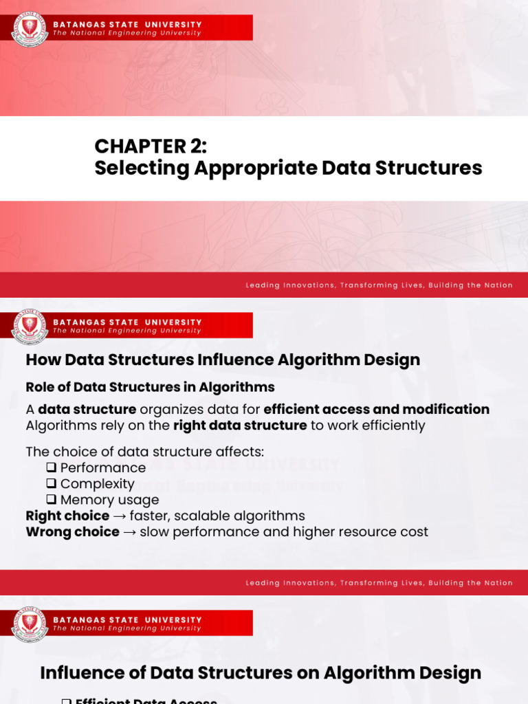 CHAPTER 2. Selecting Data Structures | PDF