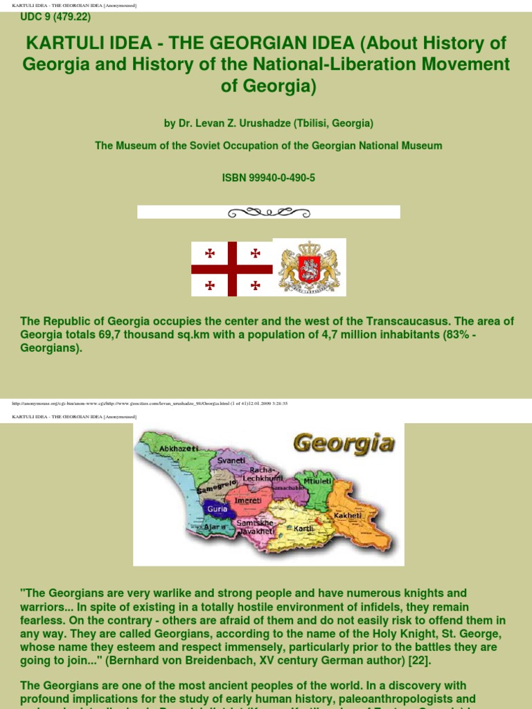 Kartuli Idea - The Georgian Idea | PDF | Georgia (Country)