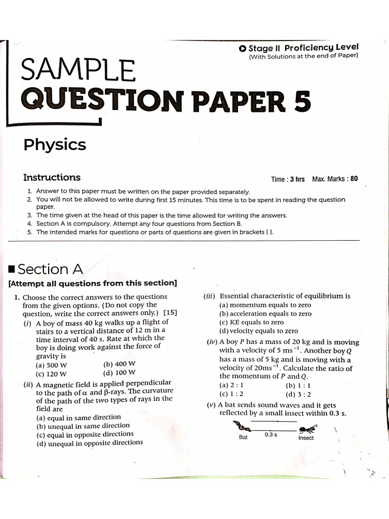 Question Paper 5 Physic I Isucceed | PDF