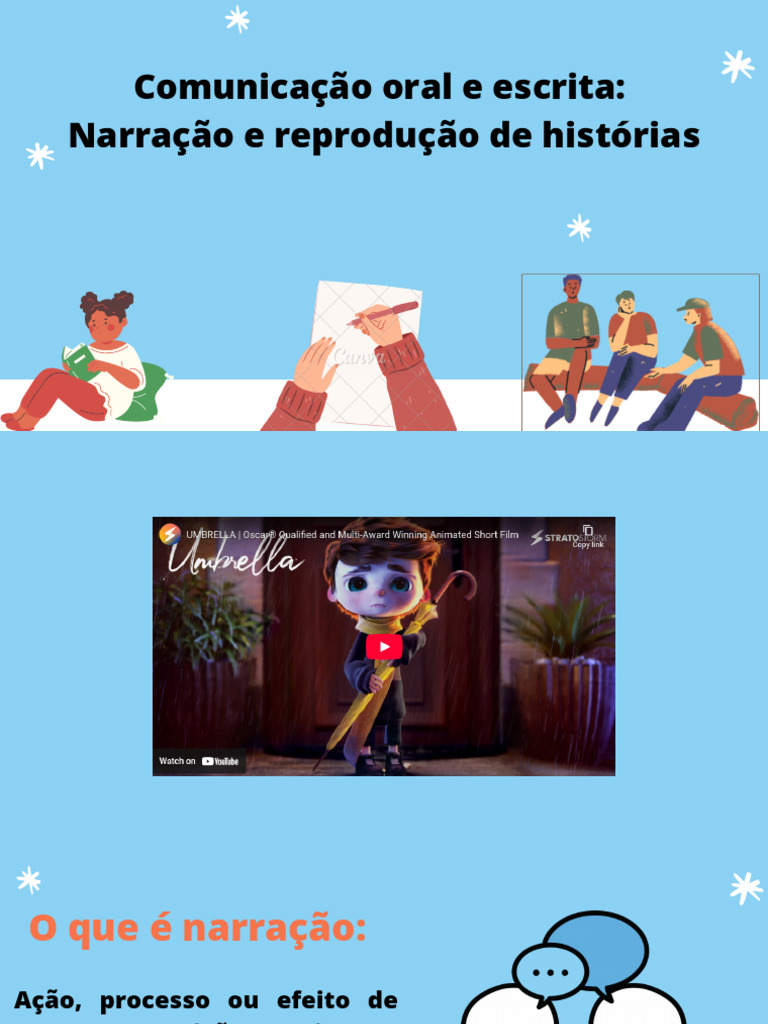 Comunicação Oral e Escrita Narração e Reprodução de Histórias. | PDF ...