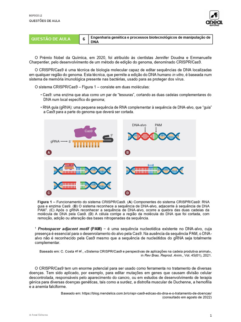 Bio12 Qa6 | PDF | CRISPR | DNA