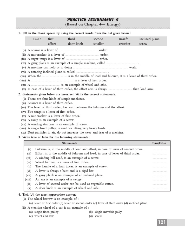 chapter - LEVER | PDF | Lever | Machines
