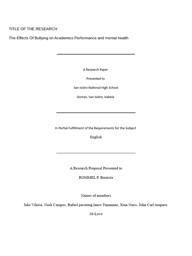 Mini Research Grade 10 Template.docx 20260302 210758 0000 | PDF ...