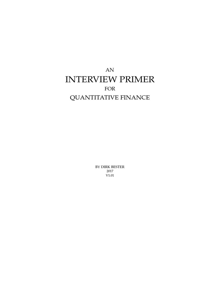 Quantitative Primer - Interview Problems and Solutions | PDF