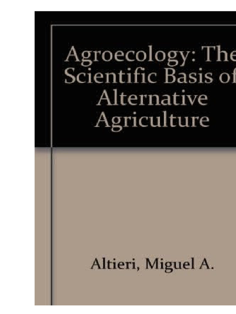 Agroecology The Science of Sustainable Agriculture Second Edition ...